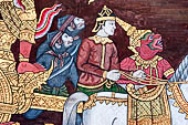 Detail from a mural painting with a 'Ramakien' motif - Thai version of the Indian Ramayana - from the temple complex of the Emerald Buddha, Bangkok (late 18th century) 